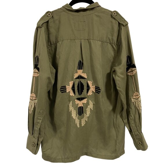Rails Elliott Embroidered Button Up in Sage Aztec Size‎ XS - Picture 1 of 12